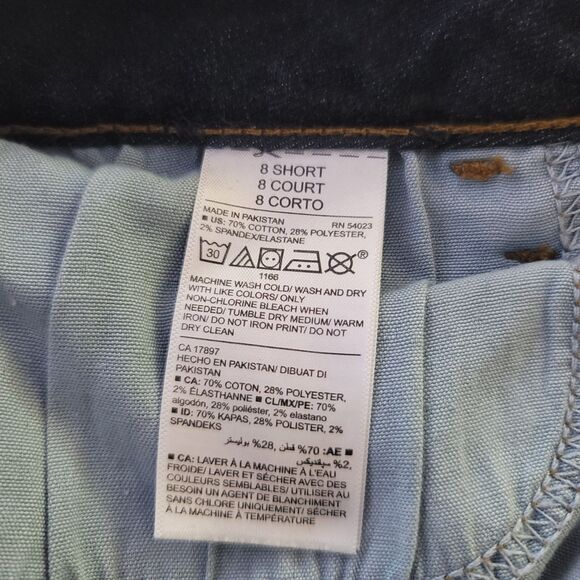 Old Navy Womens Rockstar Skinny Mid Rise Dark Wash Denim Jeans SZ 8 SHORT - Picture 12 of 12